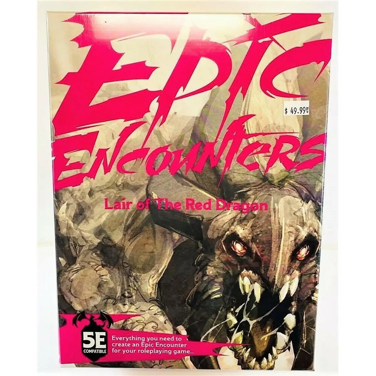 212 MAIN Steam Forged Games Epic Encounters - Lair of the Red Dragon Kit, Red Dragon Miniature, Adventure Book, Double-Sided Game Mat, Monster's Stats, Roleplaying Toy for Farm Animal & Poultry Supplies (Creates Cinematic Experience)