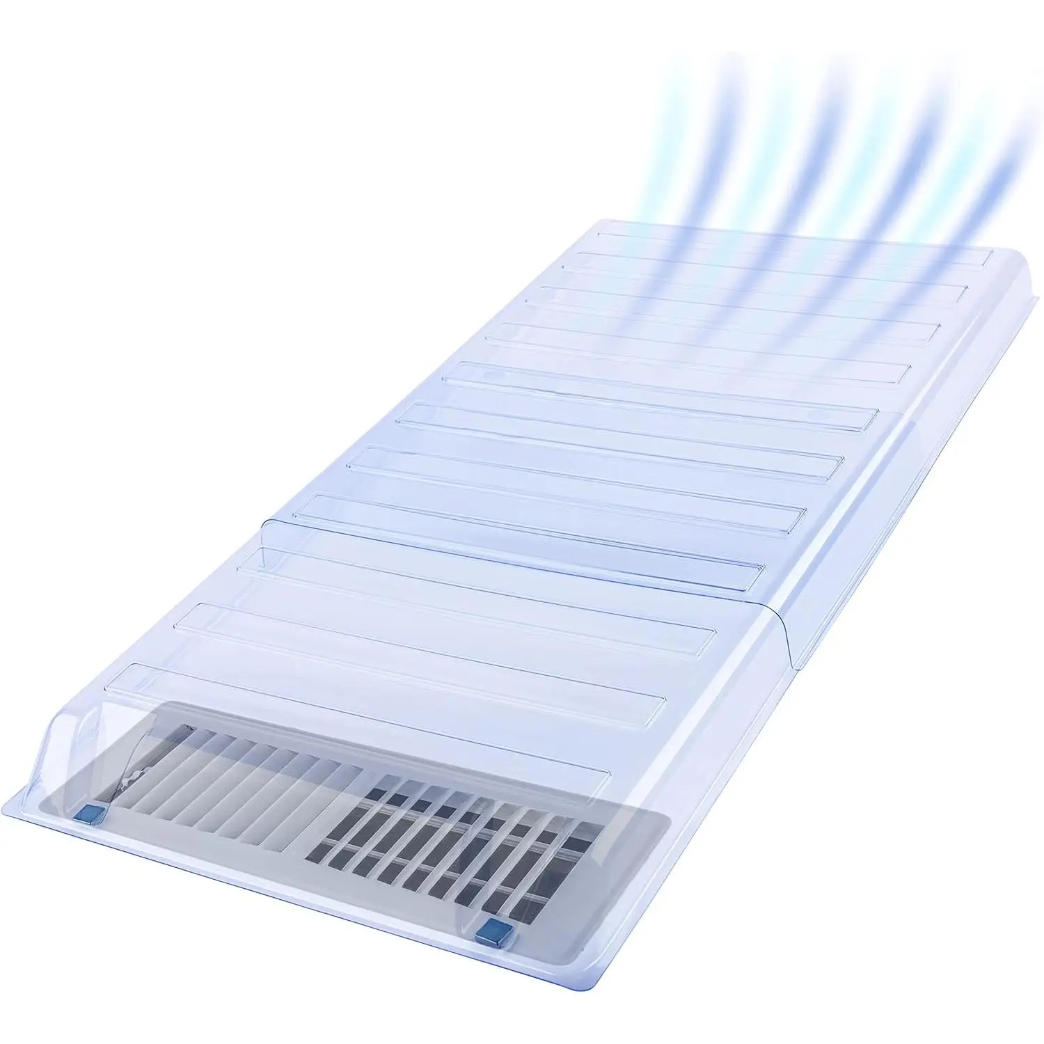 Under Furniture  Vent Extender, 1.5mm Thick Heavy Duty  Material, Fits Floor Registers 10" and 12" Wide, Adjusts from 17" to 33" Long (1-Pack)