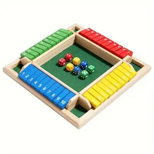 Wooden Dice Game Toy, Colorful Eight-Sided Dice, Educational Math Toy, Party Interactive Leisure Wood Products, Family Interactive Tabletop Games,Family Games UK