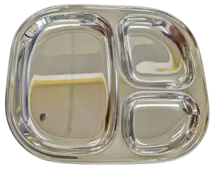 Stainless Steel Compartment Plate
