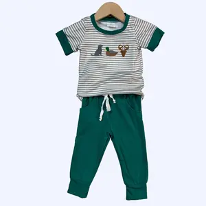 Hunting Duck & Deer & Dog Kids Set  Cotton Boys Clothes Toddler Clothing