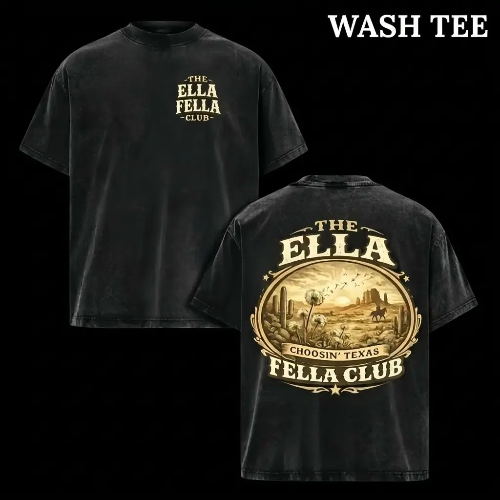 The Ella Fella Club Vintage Western Shirt, Choosin Texas Cowboy Graphic Tee, Retro Desert Cactus Unisex Shirt, T Shirt, Washed Tee, Comfort Colors