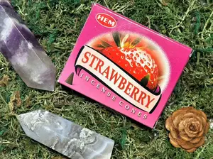 Strawberry Incense Cones - Pack of 4, Ideal for Candle Lovers and Spirit Enthusiasts