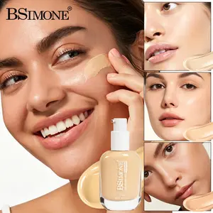 Bsimone Long-Lasting Matte Foundation, Oil-Control Waterproof, All-Day Wear, 6 Shades, High Coverage, Breathable, Large Capacity, Longwear Foundation