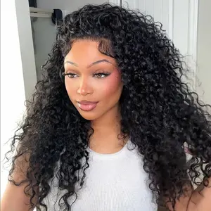 Half Wig Human Hair 3 In 1 Seamless Flip Over Half Wigs Drawstring Curly Half Wigs for Women Human Hair Glueless Wear and Go Half Up Half Down Headband Wig Human Hair
