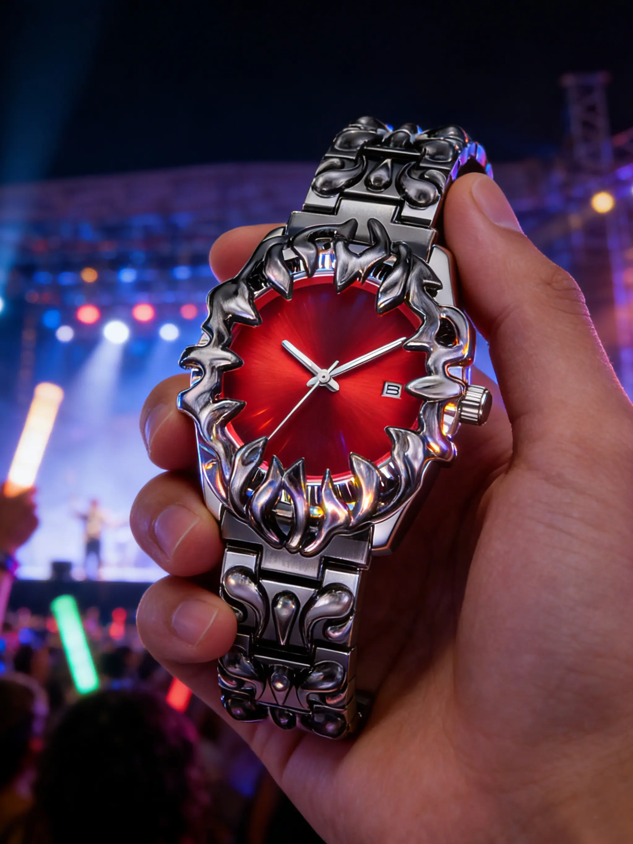 Millennium Alien Watch, Style High-End Creative Design, Irregular Shaped Watch, Carved Trendy Men's Wristwatch, Fashionable Stylish Watch, Quartz Analog Watch, Perfect Gift for Men, Quartz Watches