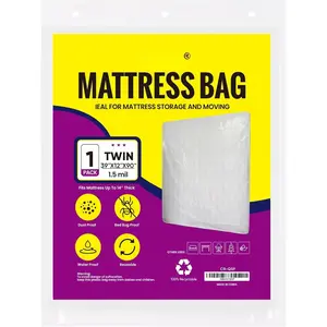 Mattress Bags for Moving and Disposal - Plastic Mattress Protector for Storage, Mattress Cover,TearResistant Mattress Wrap, Storage,moving supplies