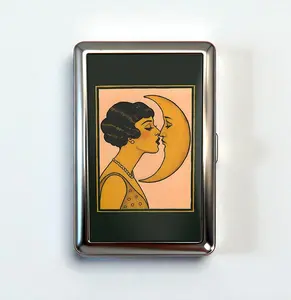 Vintage Art Deco Versatile Card & Cash Case | RFID Protection |Metal Box for Cards Cash & Small Essentials | For FashionLovers | Commute & On-the-Go
