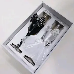 Handmade Wedding Gift Champagne Flutes - Elegant Toasting Flutes with Unique Handcrafted Design