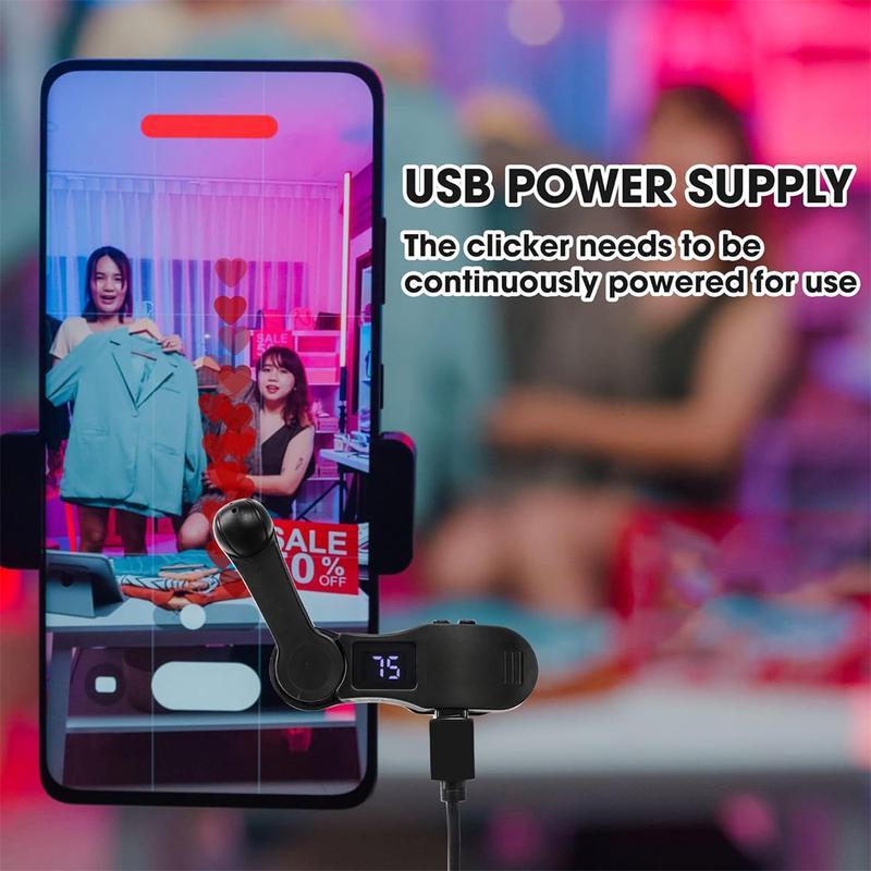 Auto Clicker for Smart Phone to 99 Speed Phone Tapper 180° Rotating for Android iOS Apps, Protable USB Powered Fast Click Simulation Finger Continuous Click for Gaming, Live Broadcasts Likes, Games, Shopping Portable Selfie Cellphone Smartphone