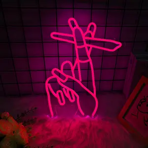Hand-10 Dimmable Wall LED Neon Light Sign,Room Hang Decor,Business Signage for Home Room,Shop,Club,Pub,Bars,Party 1Pcs Funny Sign Gift