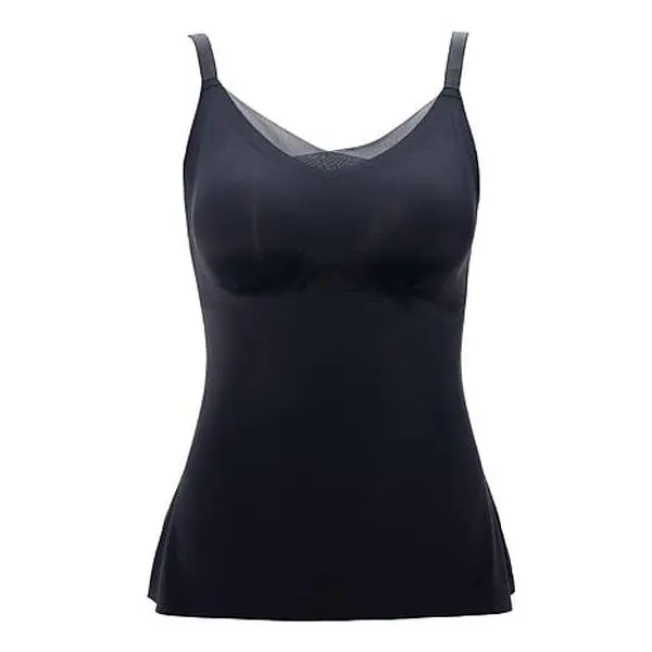 Rhonda Shear Invisible Edge Mesh Back Tank