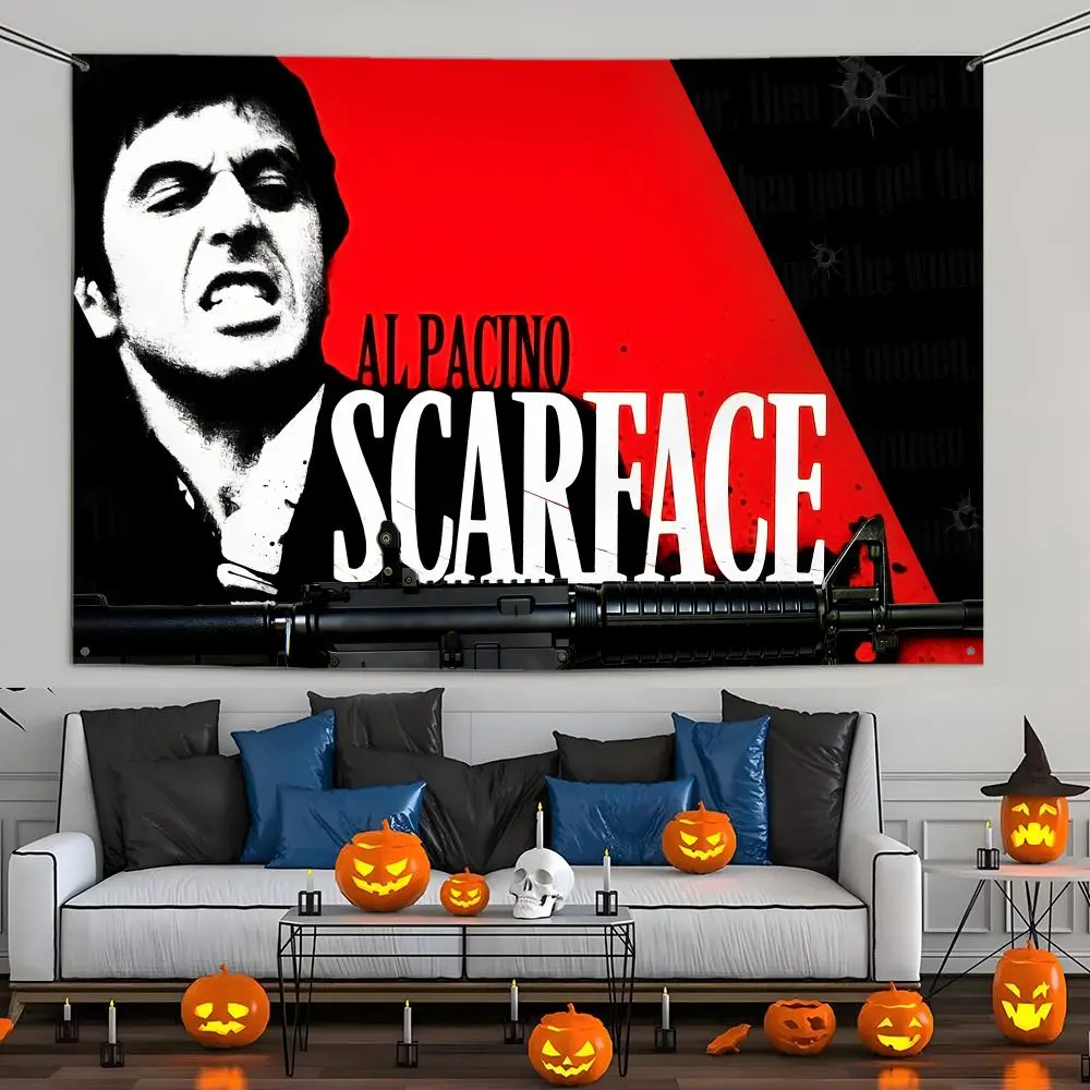 Classics Scarface 1983 Flags Flag - Ultra Soft Skin-Friendly Machine Washable Fade Resistant Banner |       HD Print Lightweight Durable Outdoor Indoor Garden Flag Tapestry Wall Hanging