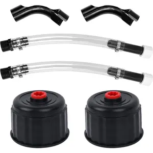 Racing Fuels Filler Hose & Cap Kit, 5.5 Gallon Replacement Cap for VP Racing Fuel Jug, Racing Fuel Jug Hose with Bender for VP Racing Fuel Jugs, Jegs Jugs, LC2 Jugs - 2 Pcs