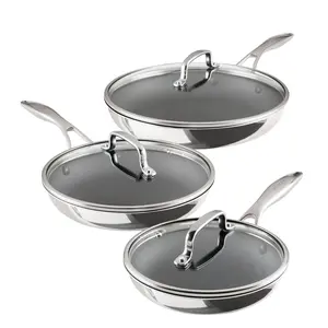 6-Piece ScratchDefense™ C1 Nonstick Frying Pan Set