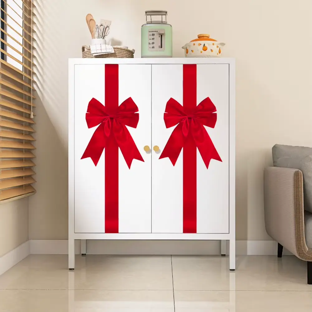 Christmas Door & Cabinet Bows – Oversized Holiday Ribbon Decorations for Home, Office & Kitchen   Elite holiday