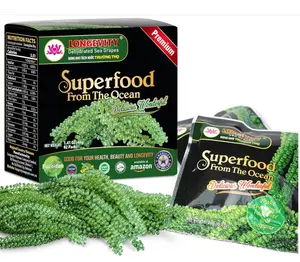 LONGEVITY Dehydrated Sea Grapes, 1.4 oz of (Pack of 2), Umibudo Green Caviar, Lato Seaweed | Enhance Health, Boosting Immune System, Valued Natural Gift From Sea (Original, 40g)