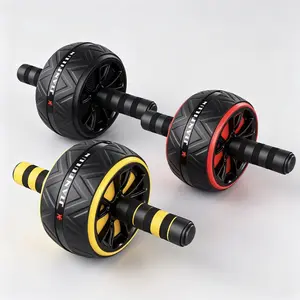 High-quality Thick Abdominal Wheel Ab Roller Anti-Skid Wear-Resistant – Silent Abdominal Exerciser for Core Strength, with Knee Mat, Sweat-Absorbing Sponge & Soft PVC Outer Ring, Home Equipment for Waist & Belly Control