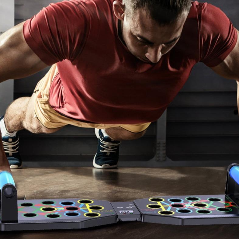 Multifunctional Push Up Trainer Board - Enhance Chest Muscle Strength Boost Home & Gym Workout Efficiency Ergonomic Design for Comfortable Exercise with Colorful Dots