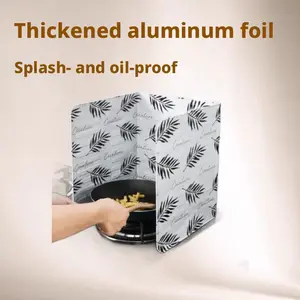 Aluminum Foil Oil Splash Guard, Foldable Kitchen Stove Splatter Shield, Kitchen Accessory