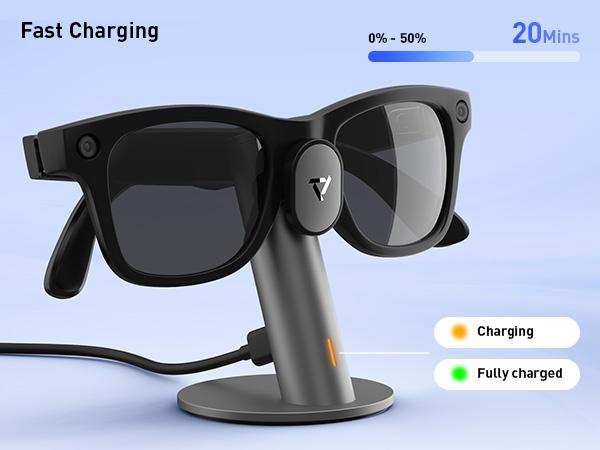 Charging Stand for Ray-Ban Meta Smart Glasses | Carina S1 Dock Fast Charge & Display