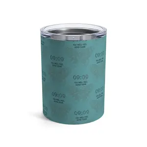 Teal Tumbler 10oz, Angel Number 909 Accept Yourself, Numerology Gift, Positive Energy Cup, Manifestation Gift, Law of Attraction Gift