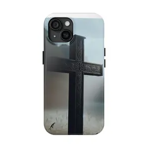 Cross Reminder Tough Phone Case, Christian Faith Protective Cover, Religious Symbol iPhone Case, Inspirational Galaxy Case, Cross Design