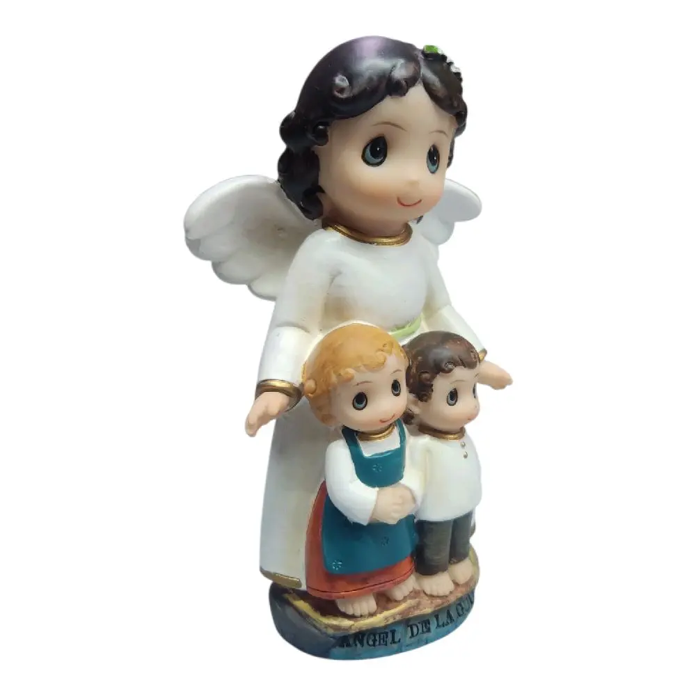 Angel de La Guarda 5" Inches Tall 6420-5 Estatua - Detailed Figure Guardian Angel Brand New Statue Religious Decor Saint