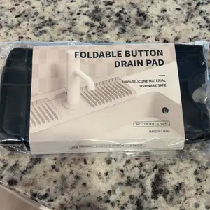 24 Inch Faucet Mat for Kitchen Sink Splash Guard Behind Faucet, Sink Protectors for Kitchen Sink Faucet Mat Splash Guard for Kitchen Sink Area, Longer Silicone Faucet Guard & Draining Mat, Grey