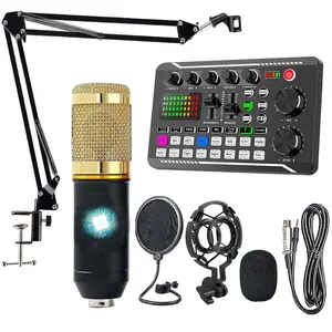 USB-Powered Live Sound Card with Audio Interface, Dj Mixer Effects, Voice Changer, Rechargeable Batteries, Ideal for Streaming, Podcasting, Gaming