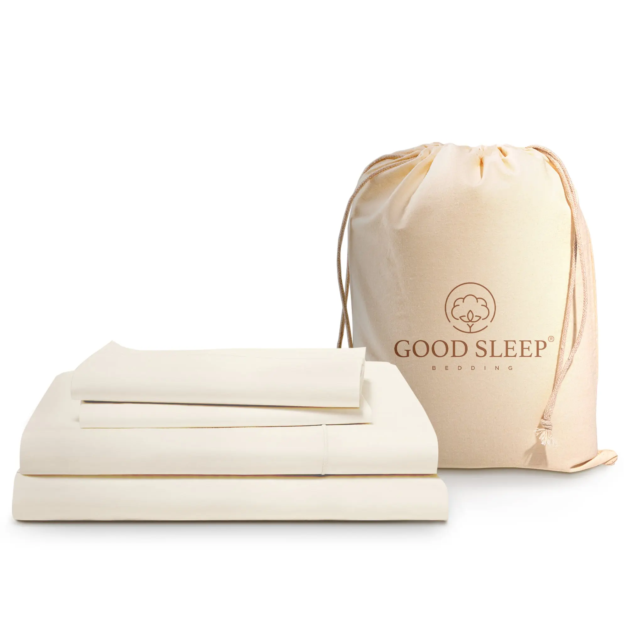 Premium Sateen Bedding Sheet & Pillowcase Set, Soft Durable Textile Linens for Bedroom Use