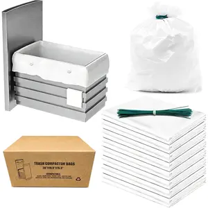 Heavy Duty Trash Compactor Bags for Kitchen Leak Proof 2.6 MIL Thickened Garbage Compactor Bags Compatible with , Kenmore,  15 inch Rectangular Drawer Compactors - 30 pack