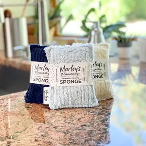 Marley's Monsters Cotton Chenille Washable Sponge, Hypoallergenic, Thick Foam, Durable, Eco-Friendly