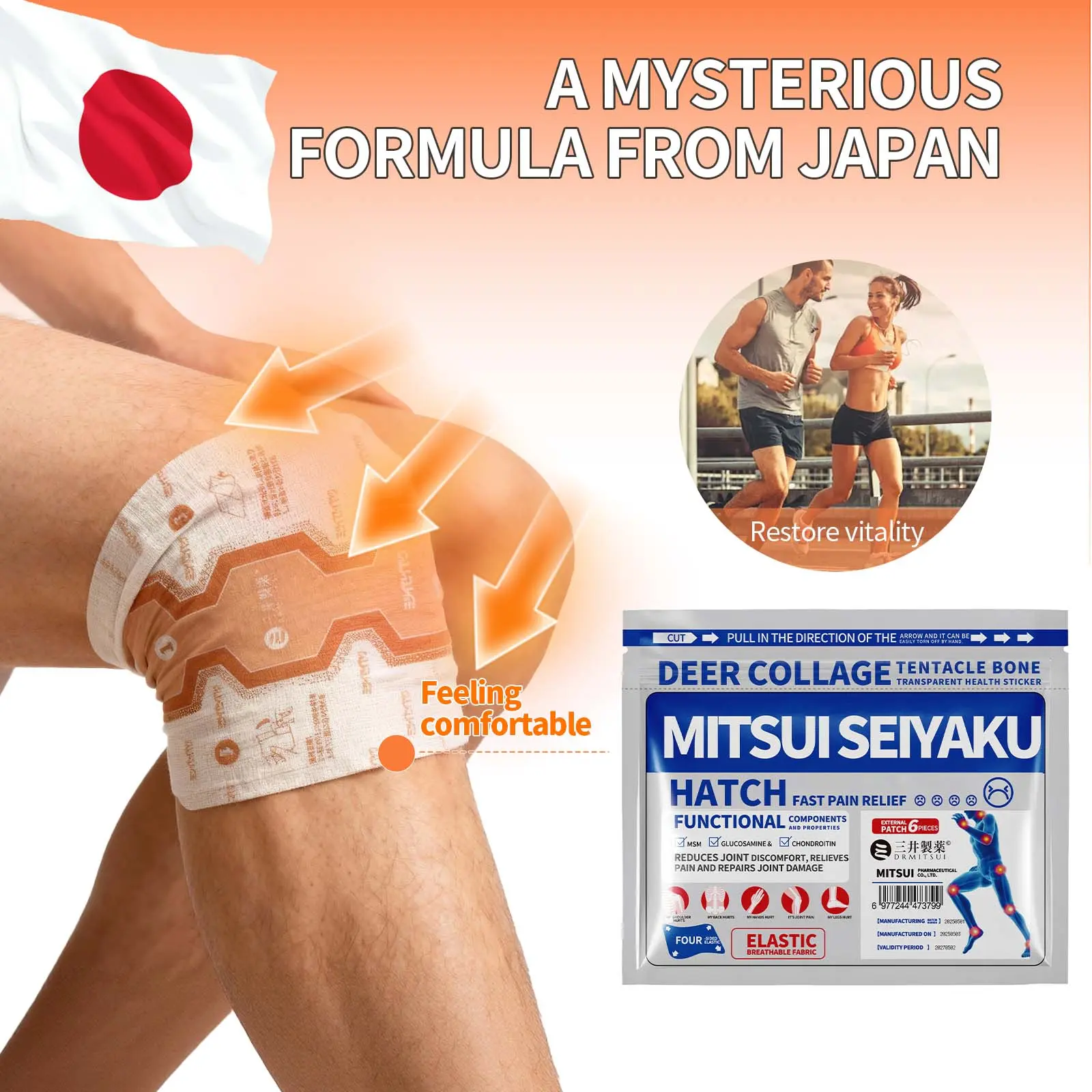 DRMITSUI FARINFRARED Bone Pain Patch - 6 Patches for Heating Pad