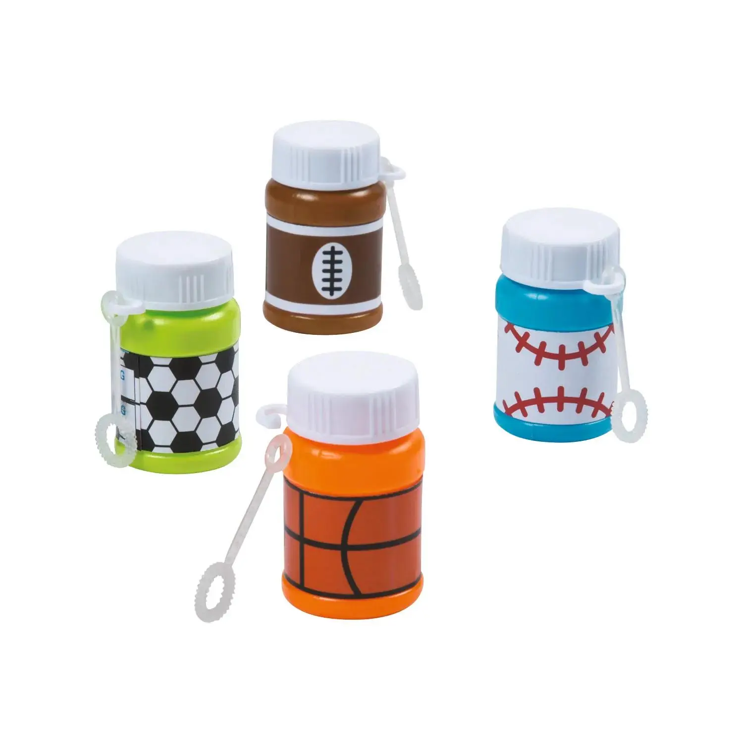 Mini Sports Bubble Bottles - 24 Pc.