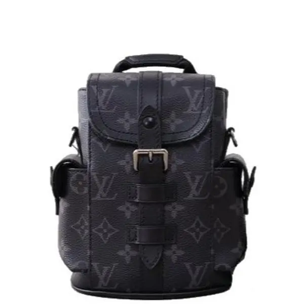 Pre-owned Louis Vuitton Nano Christopher Backpack Monogram Eclipse Black (jt101626e2r) [Shanghai]