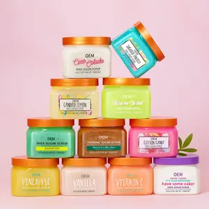 Easter Gift Shea Sugar Scrub, Exfoliating, Hydrating & Moisturizing Body Scrub with Shea Butter & Nourishing Essential Oils, Smooth & Soften Skin, 18 oz