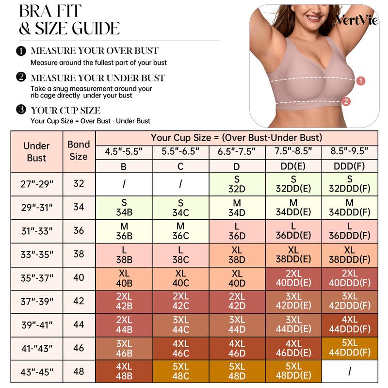 Vertvie｜GRACE Classic T-Shirt Bra, Jelly Bras, Wireless Full Coverage for All Day Comfort