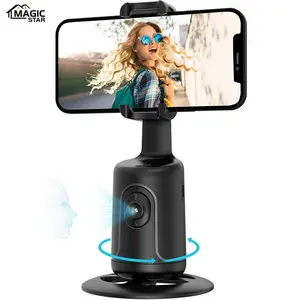 Automatic Face Tracking Phone Holder, 360° Rotating Mobile Camera Stand, Rechargeable Gesture Control Vlog Stand, Phone Accessories, Selfie, Smartphone Camera Accessories