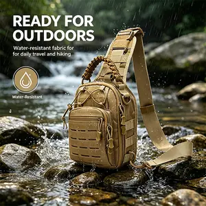 Outdoor Tactical Crossbody Bag, 1000D|Wear-resistant and Durable|MOLLE System|Multifunctional Chest Bag, Hiking/Hiking/Fishing/Camping, Concealed Shoulder Strap Shoulder Bag, Men's and Women's Daily Commuter Backpacks High Quality Bag