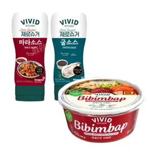 Vivid Kitchen Freeze-Dried Mixed Rice Bowl Zero-Sugar Bibimbap Sauce Mala & Oyster Sauces Healthy Low-Carb No Preservatives Korean Superfood Bowl