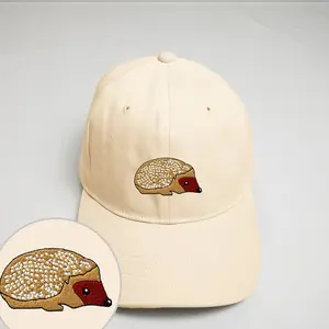 Embroidered Hedgehog Hat - Unisex Baseball Cap with High-Quality Embroidery - Lightweight, Travel-Friendly, and Customizable Fit for All Seasons