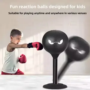 Desktop Punching Bag with Super-Grip Suction Cup Fast-Rebound Carbon Steel Spring High-Elastic PU Ball Stress Relief for Office Home Includes Hand Pump Fun Gift for Adults Kids Boxing Equipment Boxing Pad stress buster