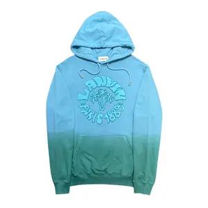 Lanvin Sponge Wave Hooded Sweatshirt Blue