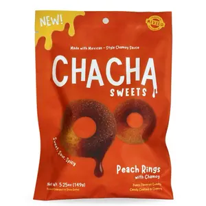 Chamoy Peach Rings Bigs, Viral Gummy Mexican Candy & Snacks, Sweets Sour & Spicy  Nostalgic Juicy Chewy Chamoy Candy