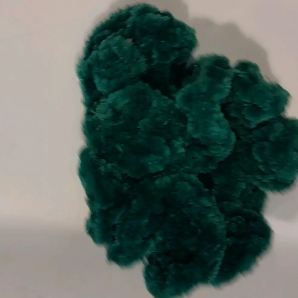 dark green hand crocheted hair tie