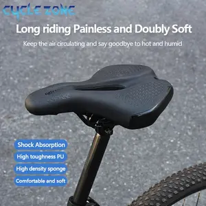 Comfortable Soft Road Bicycle Seat Cushion, Anti-Slip Shock Absorbing Bike Pad, Breathable Mountain Bike Saddle Accessories