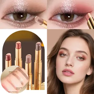 4 Color Long-Lasting Waterproof Glitter Eyeshadow Stick, High Gloss Easy to Apply, Suitable for All Skin Types, Perfect Valentine's Day Gift, Eyeshadow Pencil Crayon