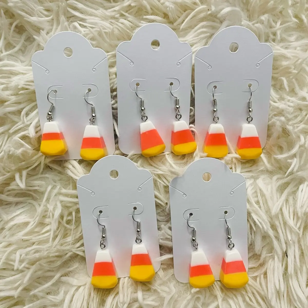 Candycorn earrings Female Plastic
