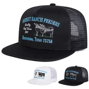 Unisex Letter Cow Embroidered Hip Hop Hat Mesh Hat Outdoor Adjustable Sunscreen Leisure Hat Spring Autumn Travel Tourism Beach Vacation